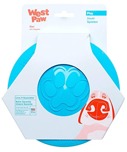 West Paw 2 Zogoflex Zisc Dog Flying Discs (Small, Aqua And Large, Granny Smith) – Lightweight, Floatable Dog Flying Discs For Fetch, Tug Of War, Catch, Play – Doubles As Food/Water Bowl #TOP1