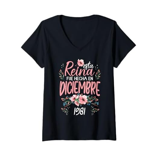Hecha En Diciembre 1981 Mujer Regalo 43 Años Cumpleaños Camiseta Cuello V