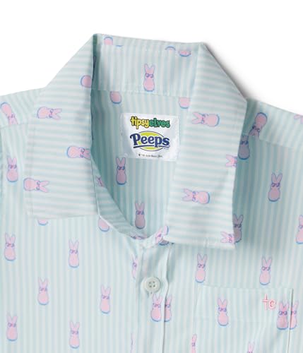 Tipsy Elves Kids Easter Button Down Shirts - Officially Licensed Peeps Children Hawaiian Shirt2