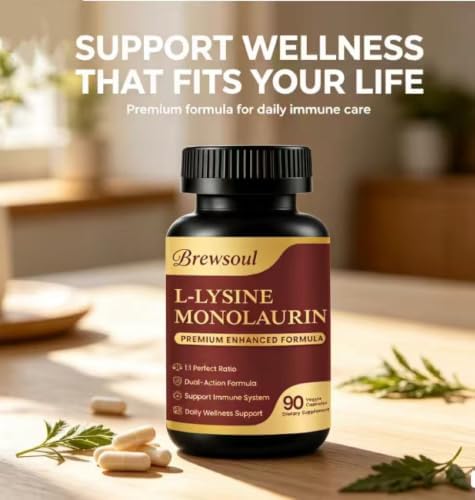 L-Lysine Capsules with Monolaurin 700mg, 1:1 Ratio, Vegan — 사진 5