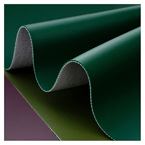 Tissu en similicuir coupon de 1,37x2m vert pour artisanat et maroquinerie DIY