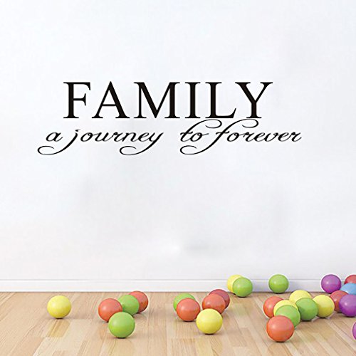 Hacaso "Family A Journey To Forever" Bedroom Quote Decors Wall Saying Decals Quote For Home Wall Stickers #TOP1