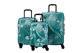 TRAVEL WORLD GPS Lot de 3 Valises Cabine – Extra Petite + Petite + Moyenne 60% ABS...