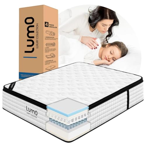 Opiniones y reviews de Colchon Sealy Queen Size los 5 más buscados. 50 LUMO HOME Colchones Premium de Memory Foam Brinda Frescura al Dormir Anti Ácaros de Grosor Transpirable e Hipoalergénico Blanco 32 cm (Queen Size)