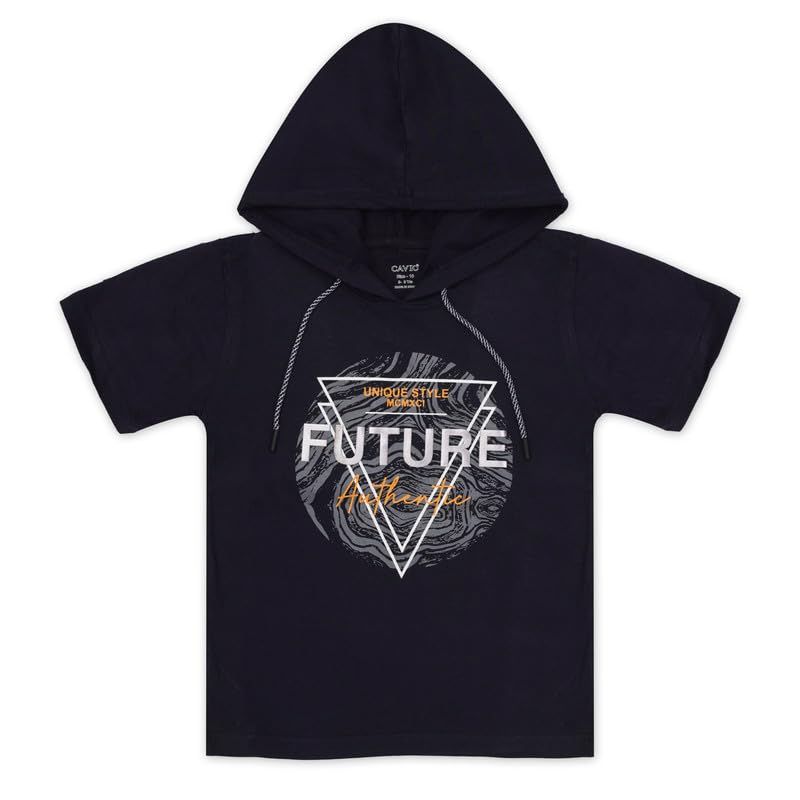 Image of CAVIO Boys Printed Casual Jacket With Hooded T-Shirt
