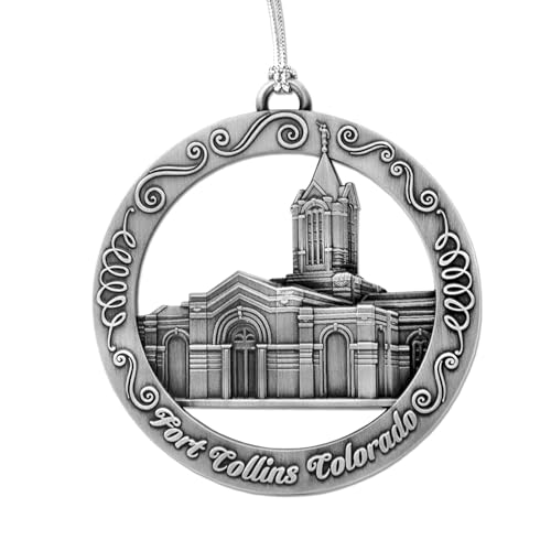LDS Temple Ornament by Ringmasters | Antique Silver-Finish Hanging Ornament | LDS Missionary Ornament Exchange Ideas, (Fort Collins Colorado)