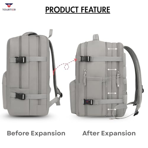 Image of Expandable Laptop Backpack with USB Charging Port, 15.6-Inch Travel & College Bag for Men & Women