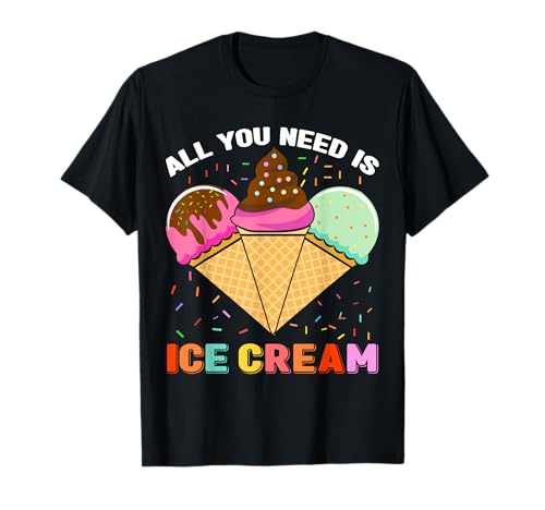 Helado Gelato Verano Hombres Mujeres Niños Niñas Helado Camiseta