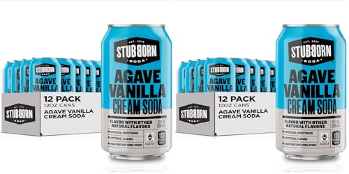 STUBBORN SODA, Agave Vanilla Cream Soda, 12oz Cans, 12 Fl