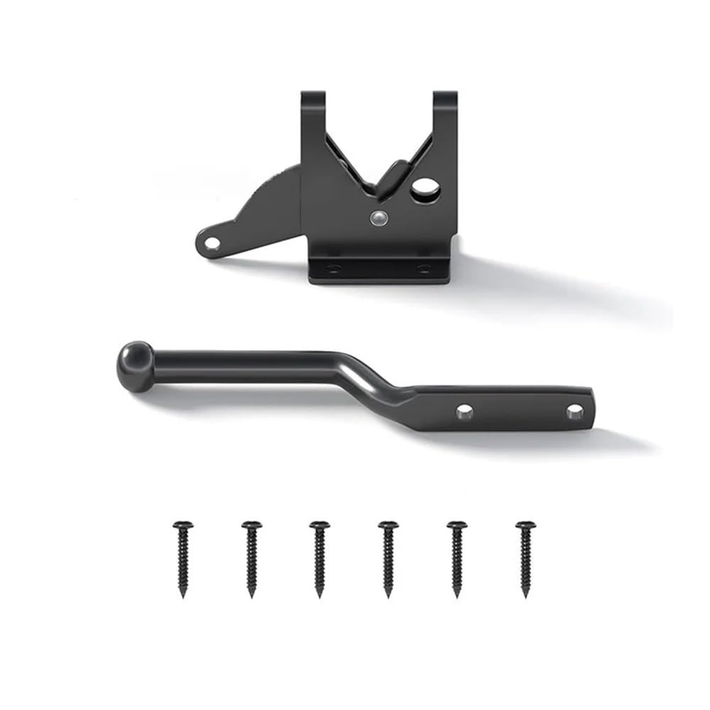 Eowstar Black Auto Gravity Gate Latch, Stainless Steel Lock For Gates(Black)