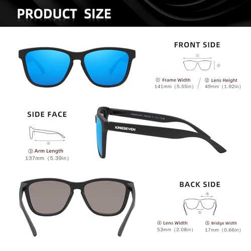 KINGSEVEN Classic Polarized Sunglasses for Women Men Driving Fishing Sun Glasses UV ProtectionLC759-A14
