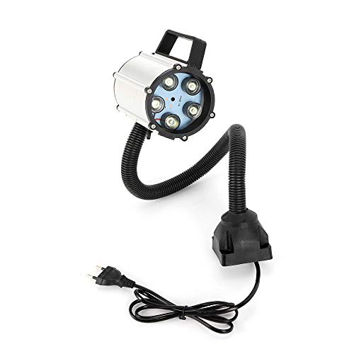 Lámpara de Máquina CNC Lámpara de Trabajo LED Brazo de Luz Flexible con Base Fija Lámpara de Máquina de Torno Industrial Aleación de Aluminio para Máquina-Herramienta 5W 220V Cover
