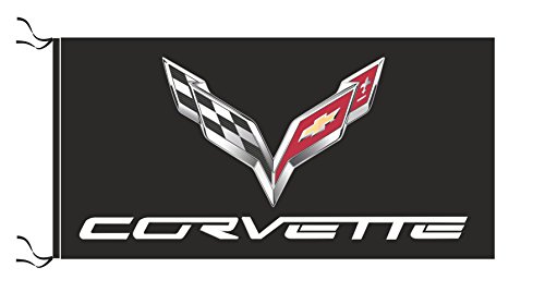 Preisvergleich Produktbild Corvette Flagge Schwarz