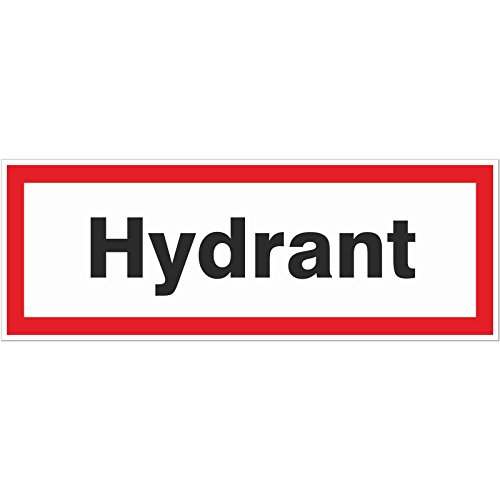 1 x Hydrant Schild Brandschutz Hinweisschild Brandschutz Feuerwehr 220 x 80 mm, 2 mm Aluminium-Verbundmaterial
