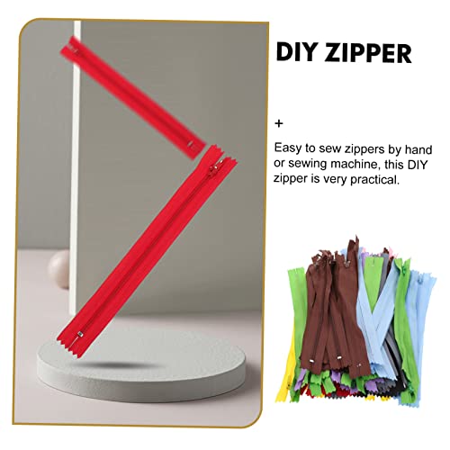 NUOBESTY 200 Peças Acessórios De Náilon Calças Ferramenta Doméstica Zíper De Costura De Náilon Subst