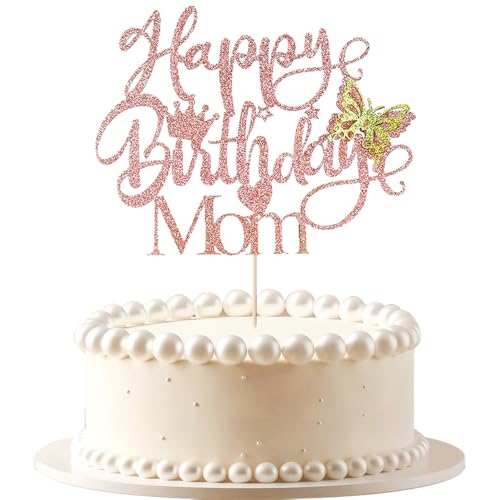 VQOUZVSR Happy Birthday Mom Cake Topper