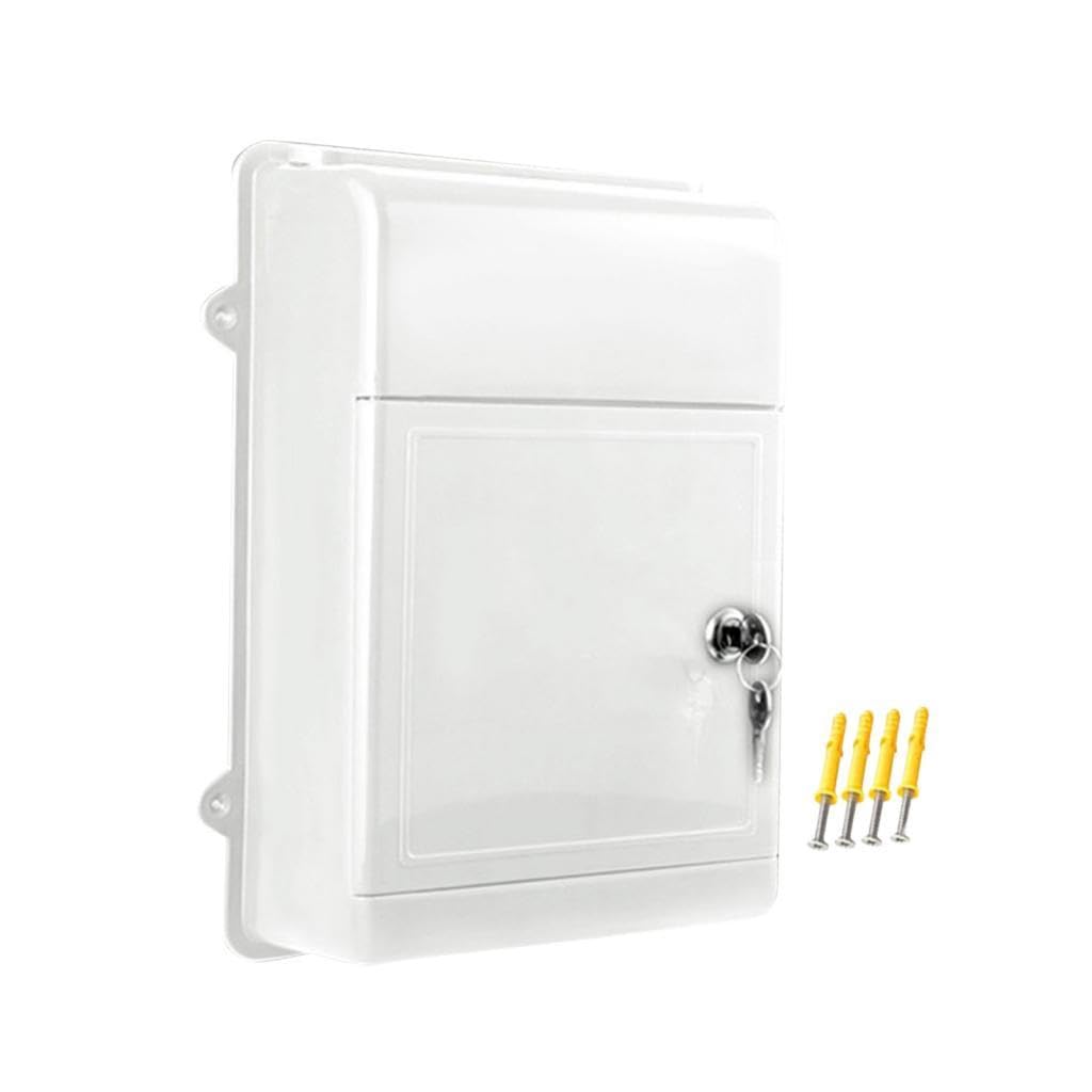 Wall Mount Mailbox Back Hollow Locking Mailbox for Outdoor Outside White|Home & Garden|Home & Garden|Home & Garden|1 Mailbox-image-29