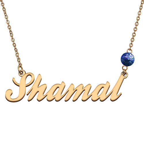 HUAN XUN Custom Choker Birthstone Shamal Name Necklace Best