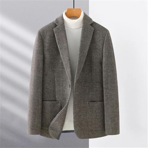 Men’S Cashmere Single Breasted Blazer Jacket with Regular Length Long Sleeve for Business Casual Wool Coat3
