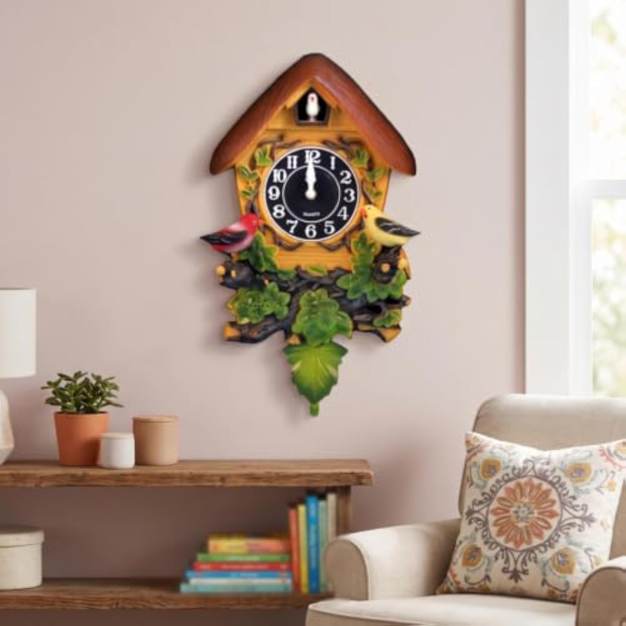 Electronic Cuckoo Clock with Pendulum for Living Room