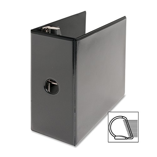 Business Source Basic D-Ring View Binders, 5", Black #TOP6