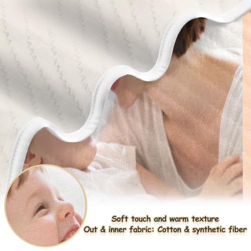 Custom Warm Family Image Star Orange Pattern Baby Receiving Blankets Breathable Custom Made Tigers Baby Name Blanket Personalized for Nursery Stroller Crib 30x40in recuerdo de bautizo para2