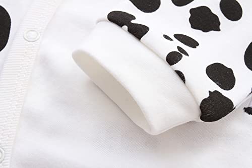 Infant One Piece Romper Spring Autumn Outerwear Snug Winter Sets Blanket Footies Romper For 3-6 Month Baby White Cow #TOP4