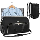 Garment Bags for Travel, Convertible Garment Bag with Detachable Hanging Suit Bag, Carry on Travel D
