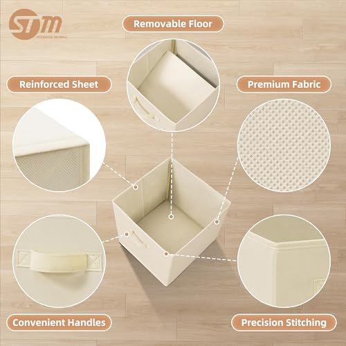 STORAGE MANIAC Storage Cubes, 13 Inch 8 Pack Collapsible Fabric Shelf Bins by STORAGE MANIAC - Used condition - Image 3