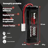 Kraftmax Akumulator wyścigowy z wtyczką Tamiya (7,2 V NiMH, 5000 mAh)
