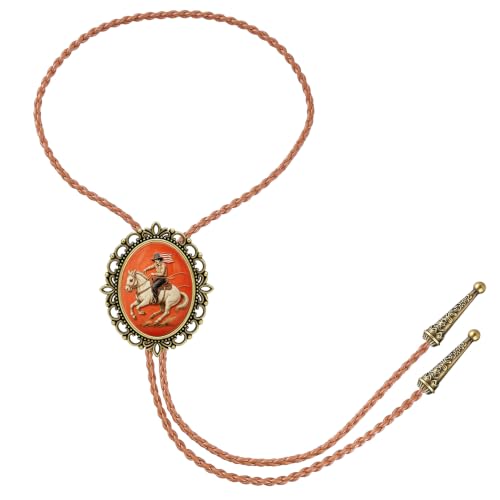 Image of Jeilwiy Bolo Tie for Men Western Cowboy Gothic Bolo Tie Necklace Halloween