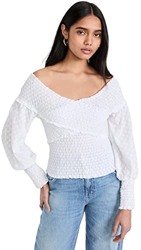 Bb Dakota Women's Victoriously Yours Top, White, M #TOP20