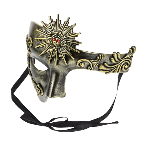 UKCOCO Masque De Mascarade Pour Homme Steampunk Demi-masque Vénitien Pour Fête Carnaval Cosplay Accessoire Pour Adulte