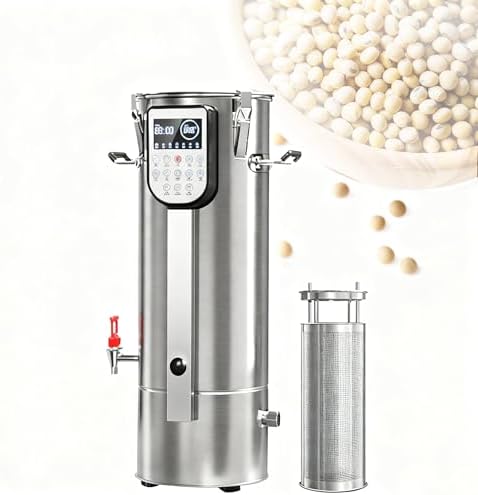 Automatic Soy Milk Maker 11L - Stainless Steel Soybean Milk Machine with Efficient Grinder & Slag Separator for Restaurants, Canteens & Grain Milk Production