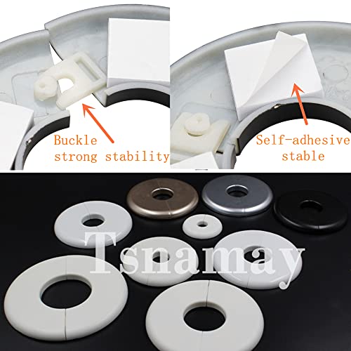 Tsnamay 2.5" Wall Split Flange Round Escutcheon Plate for Kitchen Pipe by Tsnamay - Used condition - Image 3