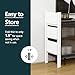 WOA WOA 3 Step Ladder, Folding Step Stool with Wide Pedals, Compact Stepping Stool for Kitchen, Sturdy Steel Ladders with Anti-Slip Feet, Supports up to 330 lbs - White
