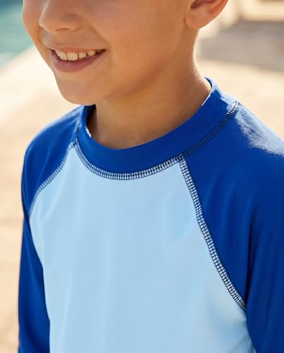 Image of City Threads Rash Guard for Boys SPF 50+ Made in USA, Long Sleeve Swim Shirt with Sun Protection, Toddler, and Youth Sizes
