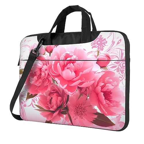 Sac à bandoulière pour ordinateur portable rose au bureau ou en cours