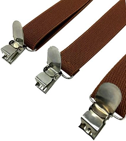 LOLELAI Suspenders for Women and Men | Elastic, Adjustable, Y-Back | Pant Clips, Tuxedo Braces
