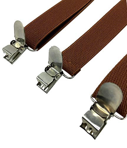 LOLELAI Suspenders for Women and Men | Elastic, Adjustable, Y-Back | Pant Clips, Tuxedo Braces