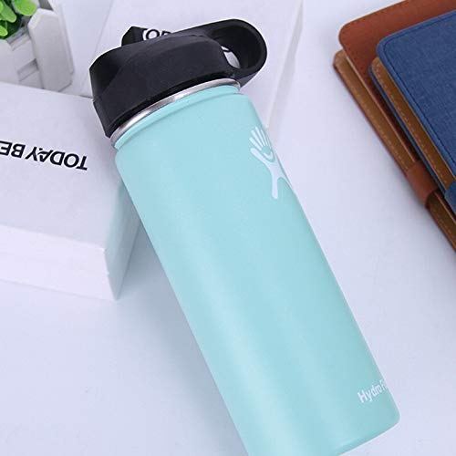 Qiong YaoTIAN Trinkflaschen 18oz / 32oz / 40oz Trinkflasche Vakuumisolierte Flasche Edelstahl Wasserflasche Weithals Sport im Freien Trinkflasche (Capacity : 32OZ (942ML), Color : Light Green)