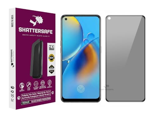 Image of Anti-Spy Privacy Tempered Glass Compatible For Oppo F19 / F19s / F19 Pro / F19 Pro+ [Pack of 1]. Anti-Scratch, Edge-to-Edge Protection With Easy Installation Kit & Case Friendly Fit.