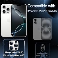 JETech Kameraschutz Schutzfolie für iPhone 16 Pro/16 Pro Max, Silber – Ansicht 2
