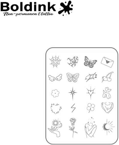 20 Fine Crest Juagua Tattoos Set of 2 Tattoo Stickers Lasts 2 Weeks Waterproof Semi-Permanent Finger Tattoos for 2 Fingers Women