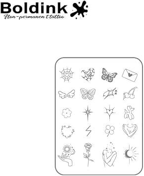 20 Fine Crest Juagua Tattoos Set of 2 Tattoo Stickers Lasts 2 Weeks Waterproof Semi-Permanent Finger Tattoos for 2 Fingers Women