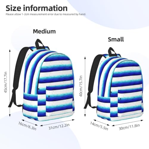 Mochila de lona de gran capacidad CHAbu Ocean Waves con diseño clásico de pájaros 4