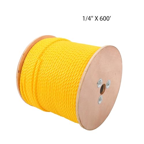 Cuerda Trenzada de Polipropileno, Línea de Utilidad 1/4 pulgada por 600 pies, Resistencia 8500 LBS miniatura 2