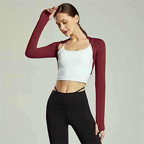 ONCHERO Bolero Bolero Bolero Yoga Jackt com orifício para dedo refrescante proteção solar Xale manga
