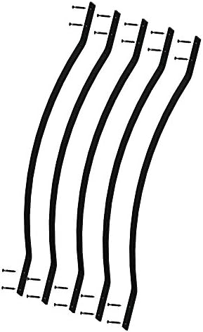 32.25-inch Aluminum Bow Facemount Baluster Black Smooth- 5 Pack