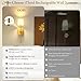 Battery Operated Wall Sconces Set of 2: Gold Rechargeable Wall Lights with Touch and Remote Control, Wireless Battery Powered Wall Scone Cordless Wall Lamp for Bedroom Living Room Bathroom Hallway